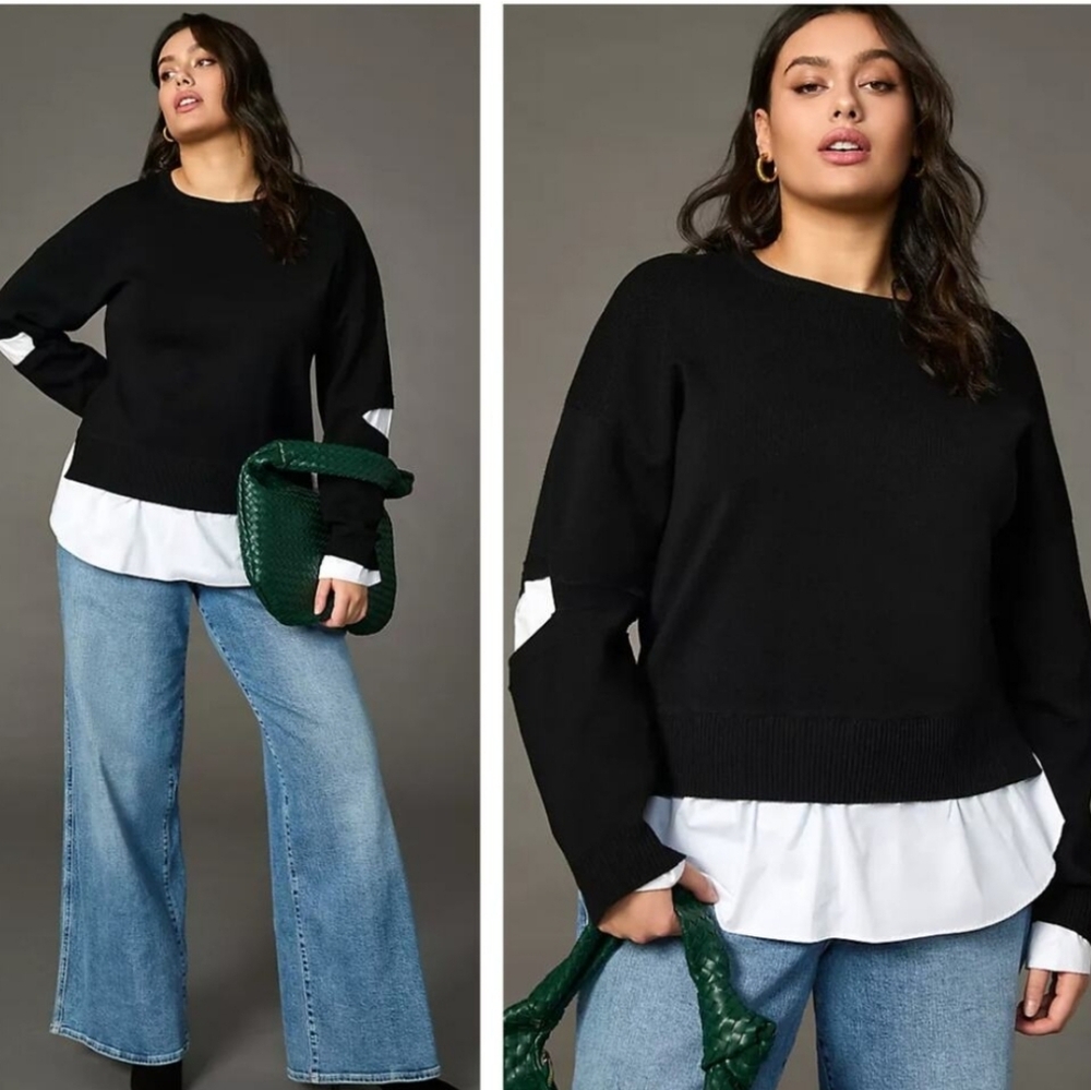 Anthropologie Cut Out TWOFER Sweater